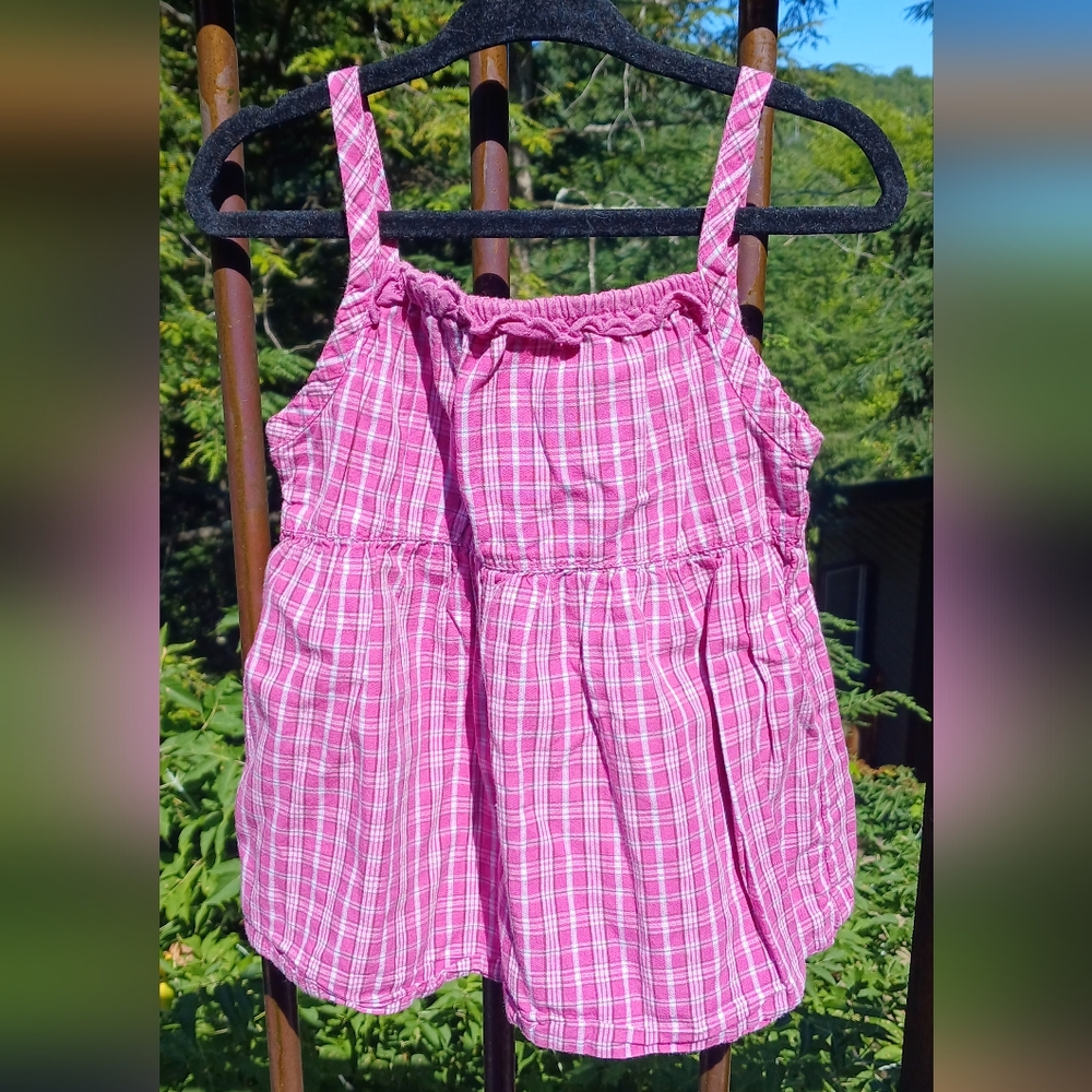 Cherokee Pink Checkered Kids Camisole